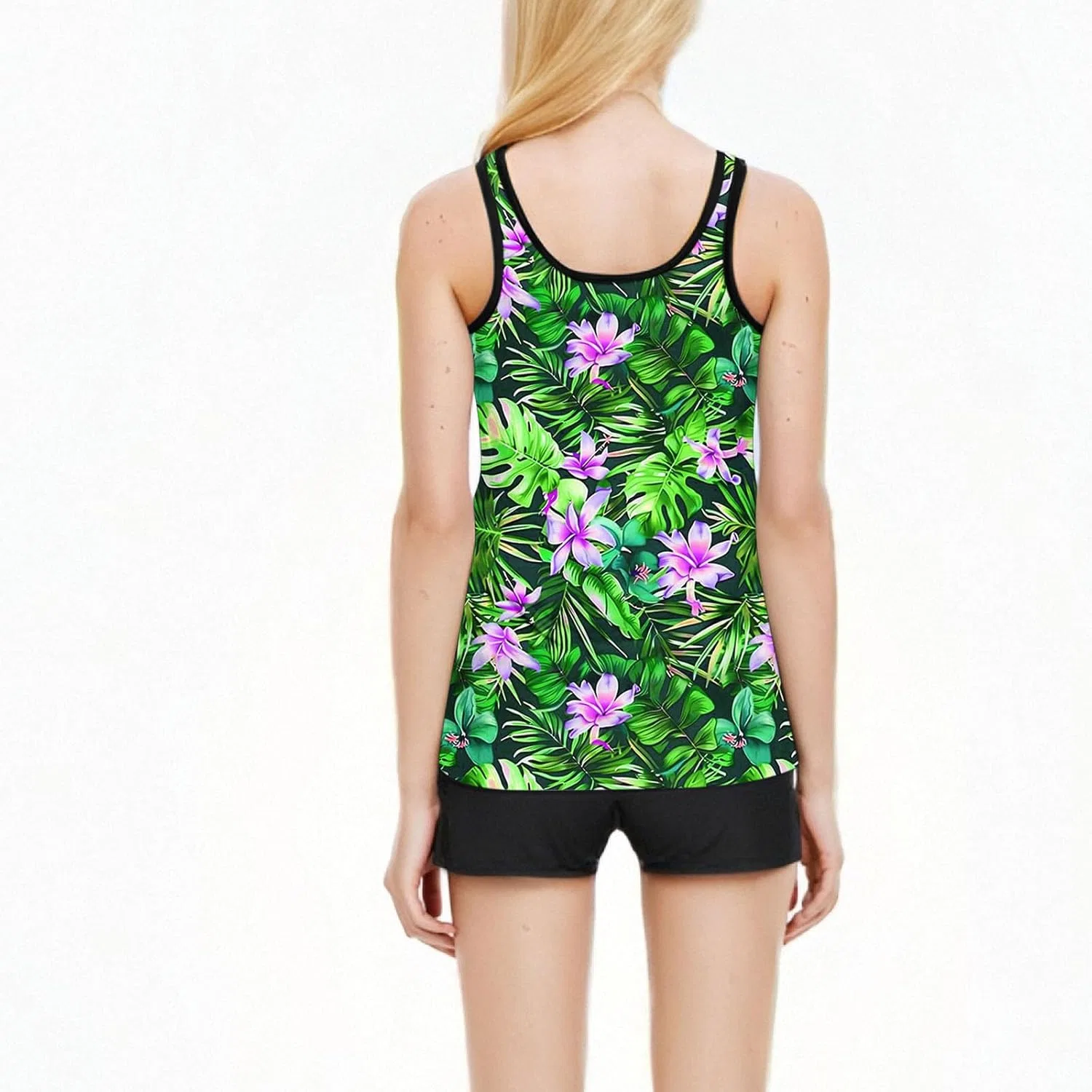Женский танкини-комплект с контролем живота Athletic Swimwear, Green — фото 3