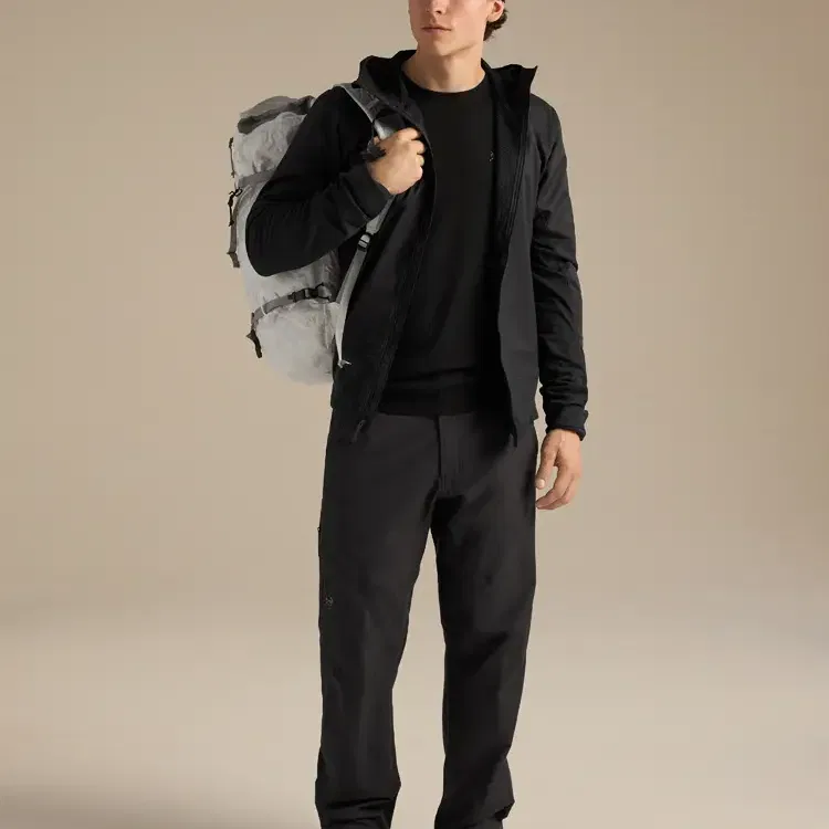 Мужское худи из флиса Delta с капюшоном Arcteryx, Black — фото 4
