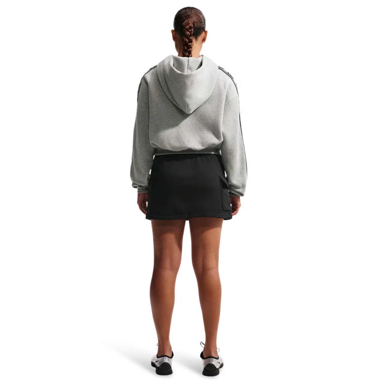 Женская мини-юбка Phoenix Fleece Nike, цвет Sail/Black — фото 4