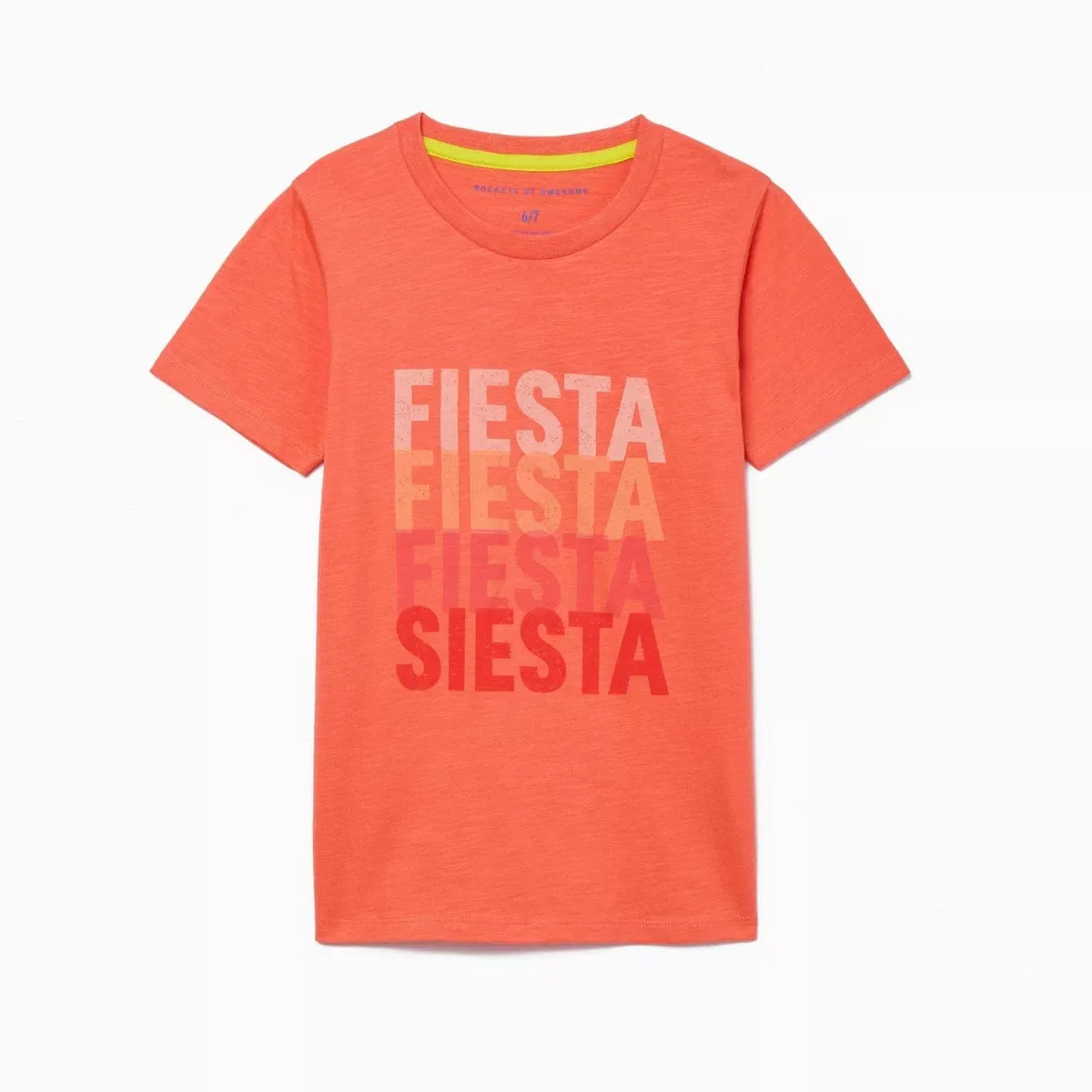 Детская футболка для мальчиков с принтом Fiesta Siesta Tee Rockets of Awesome, Orange