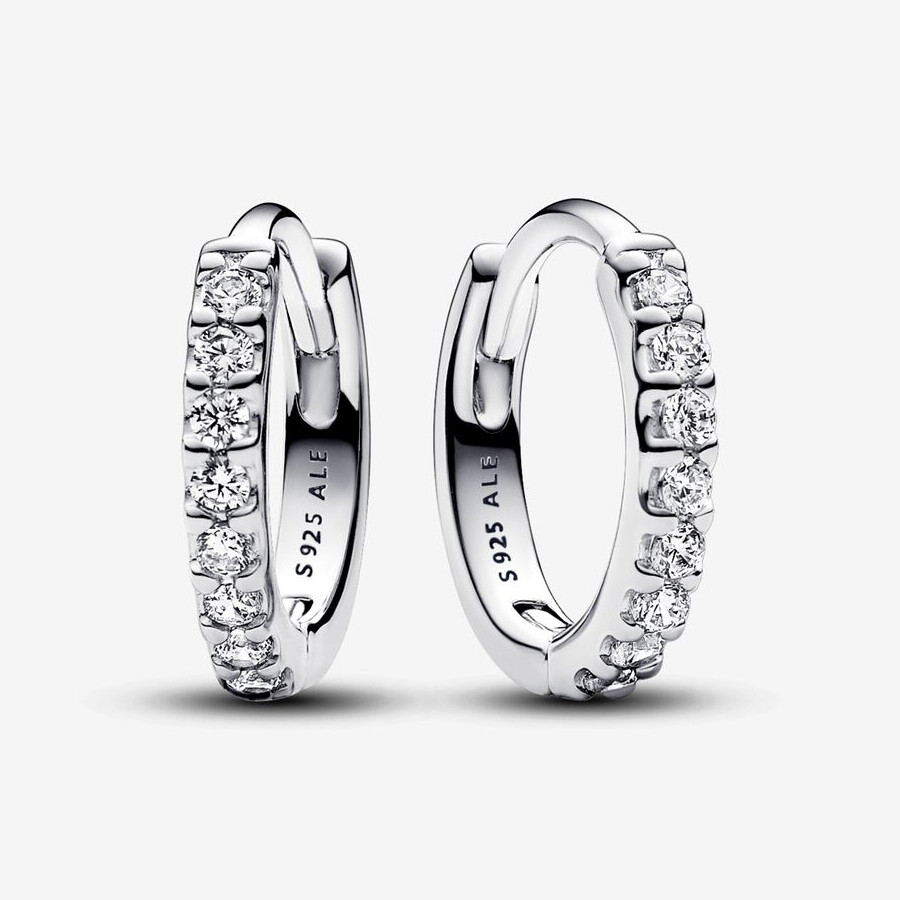 

Серьги Pandora Sparkling Huggie, серебро