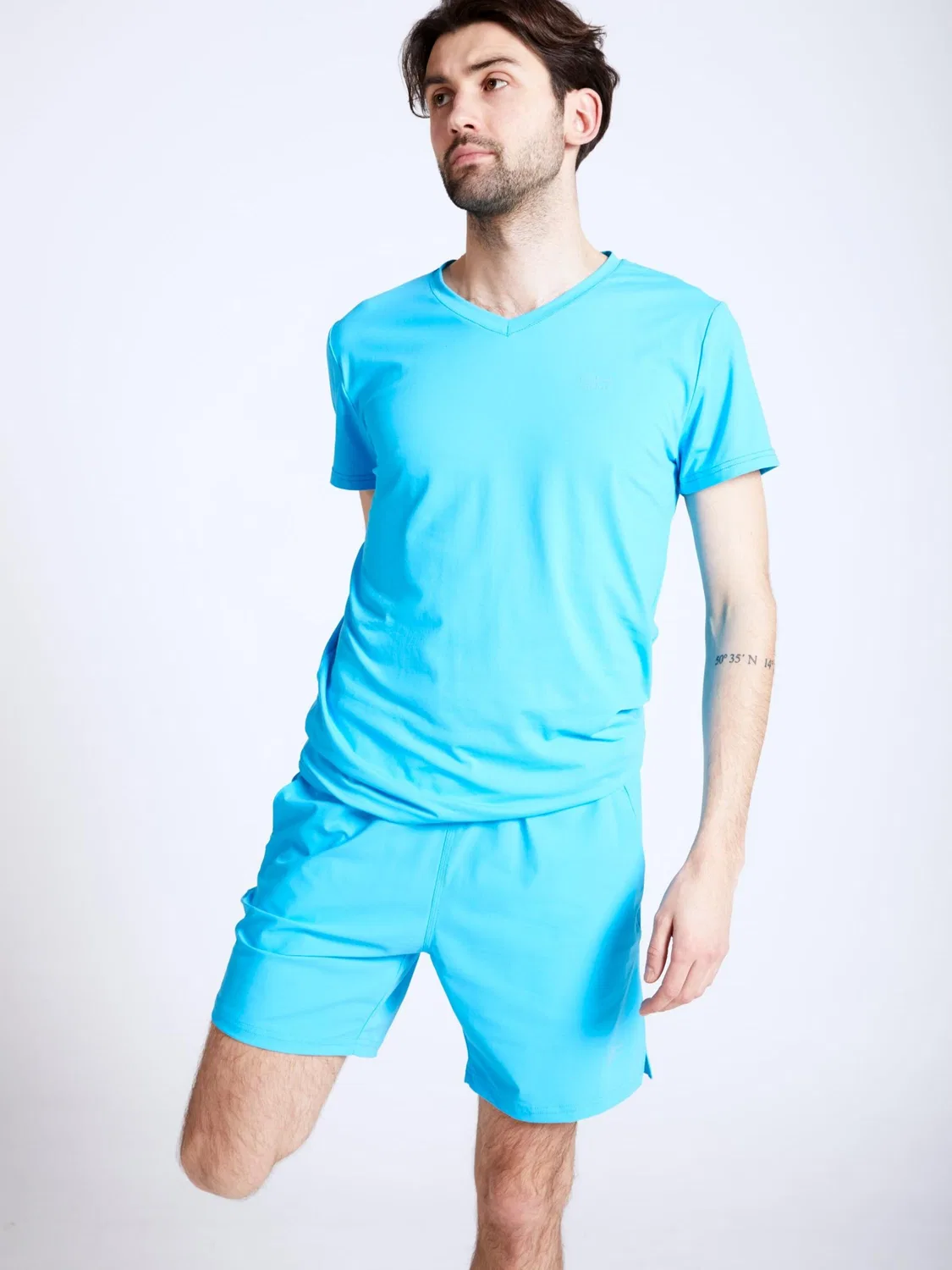 Спортивные шорты Sportkind Regular Workout Pants Shorts regular бирюзового цвета — фото 2