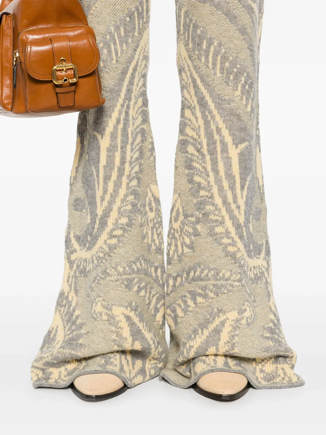 Штаны с узорчатым интarsiа ETRO, серый — фото 4