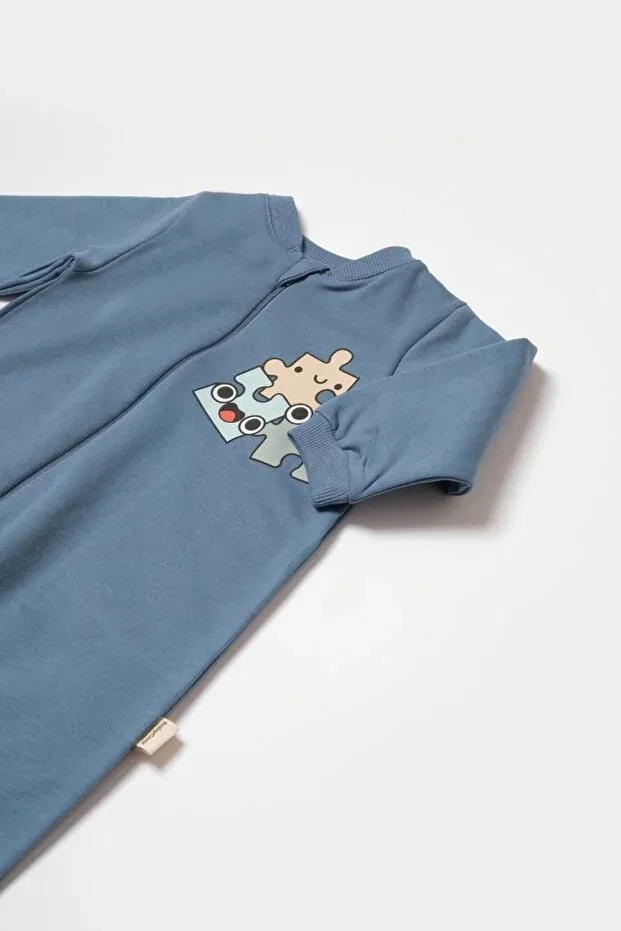 Детский комбинезон с принтом Babycosy, Navy Blue — фото 4