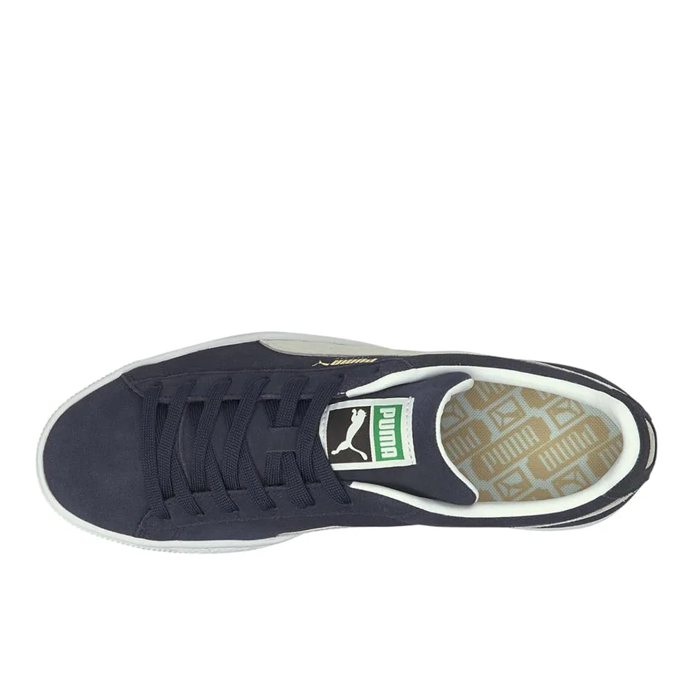 Детские кроссовки для девочек на шнуровке Classic Suede + PUMA, Peacock Blue White — фото 4