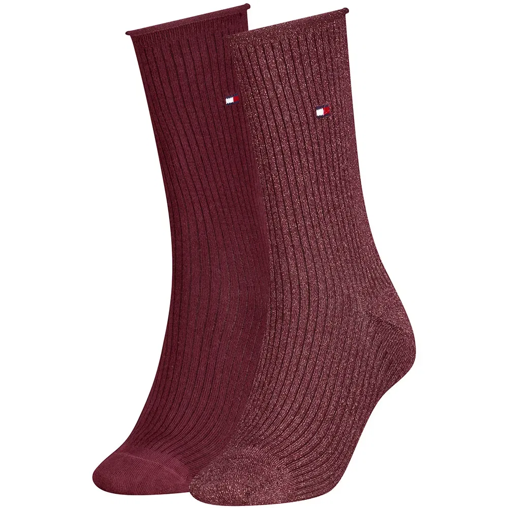 Женские носки с люрексом Tommy hilfiger, Red