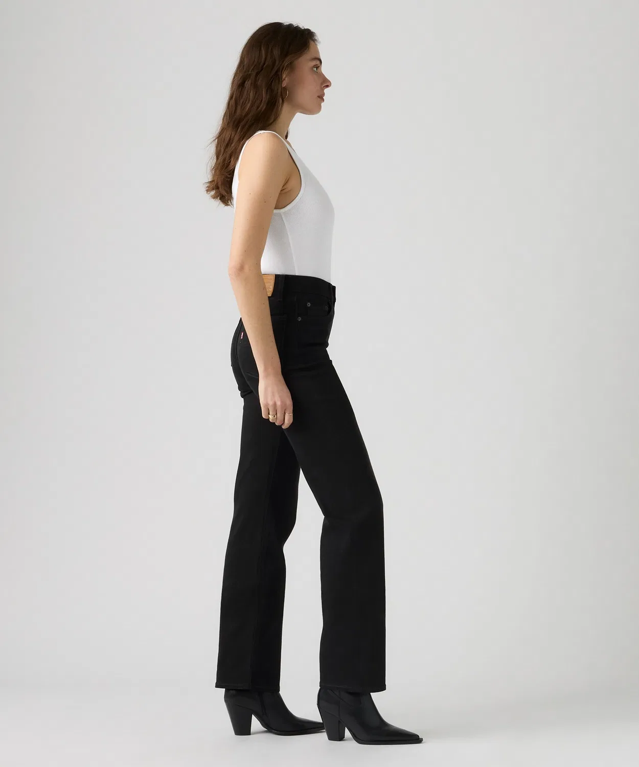 Женские джинсы с высокой посадкой прямого кроя 723 High Rise Straight Levi's, Black — фото 3