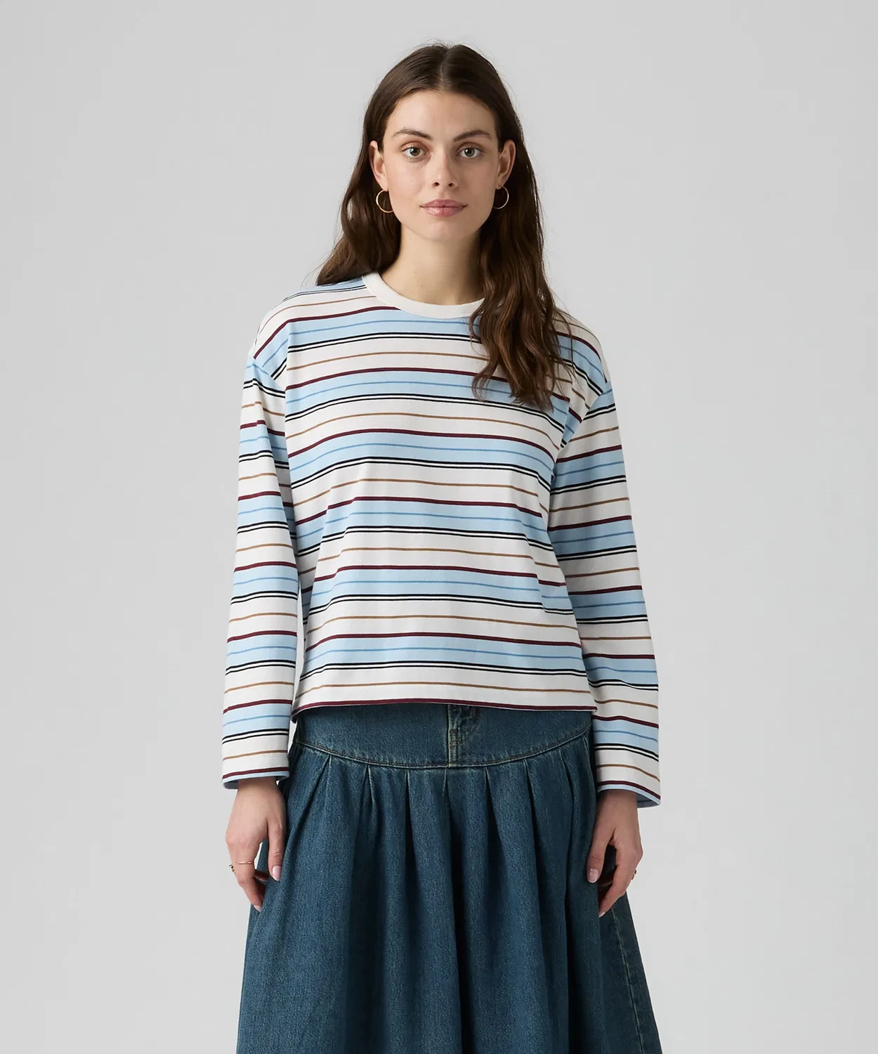 Женская футболка с длинным рукавомс принтом Levi's, Blue — фото 2