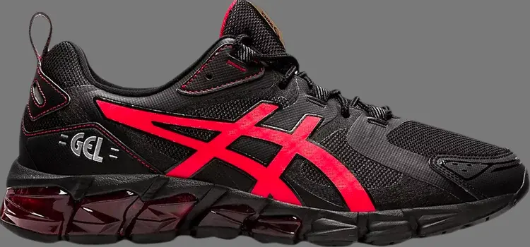 Кроссовки gel quantum 180 black electric red Asics, черный