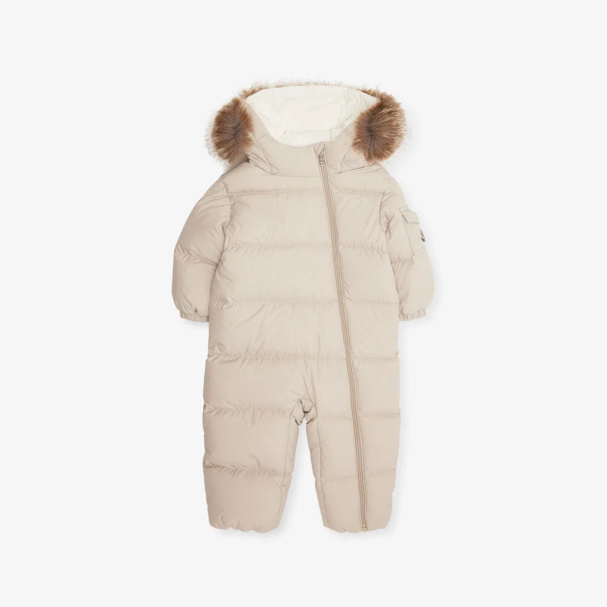 Теплый комбинезон Yorick для снега, 3-12 месяцев Moncler, светло-бежевый