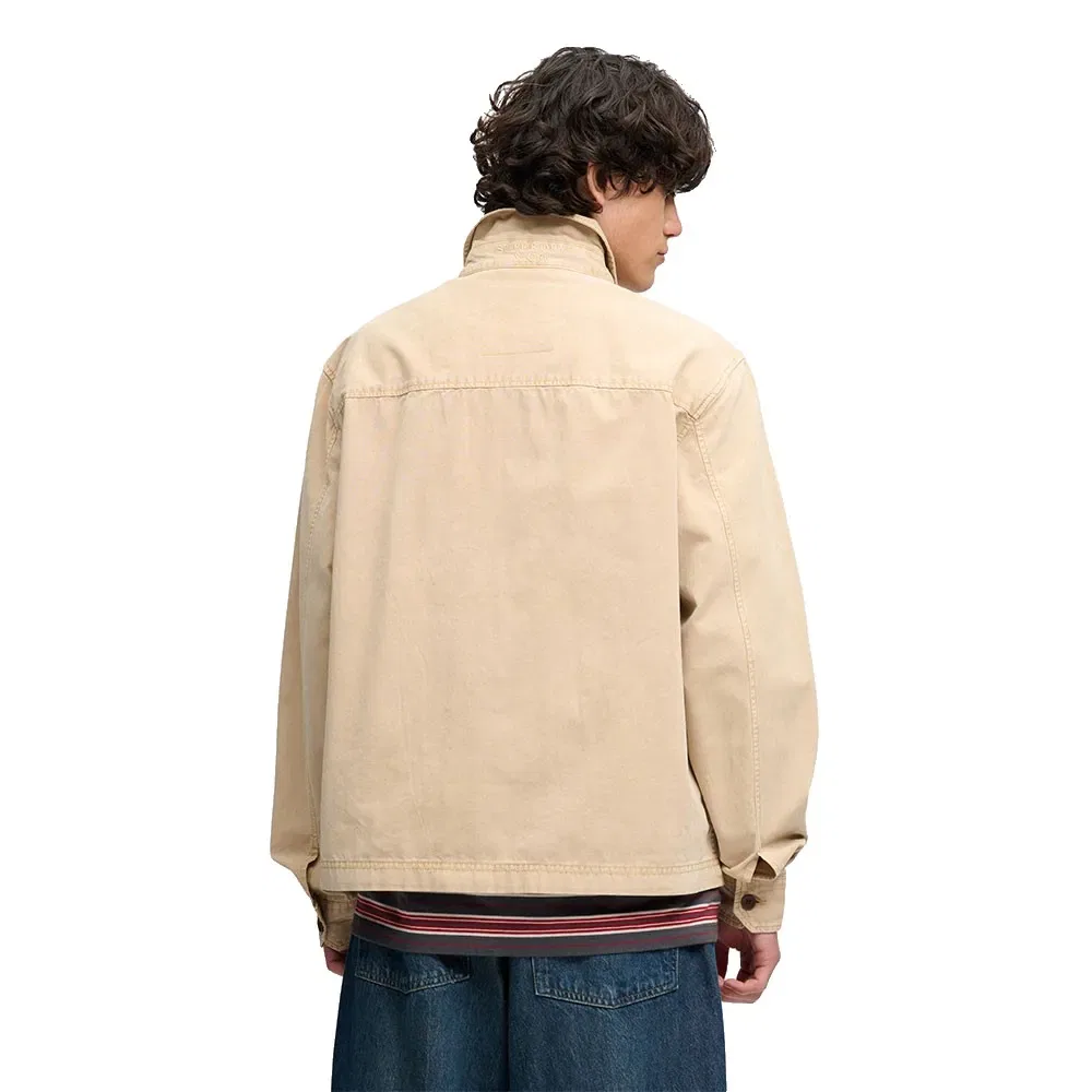 Мужская куртка-ветровка с воротником-стойкой Preppy Harrington Superdry, Beige — фото 2