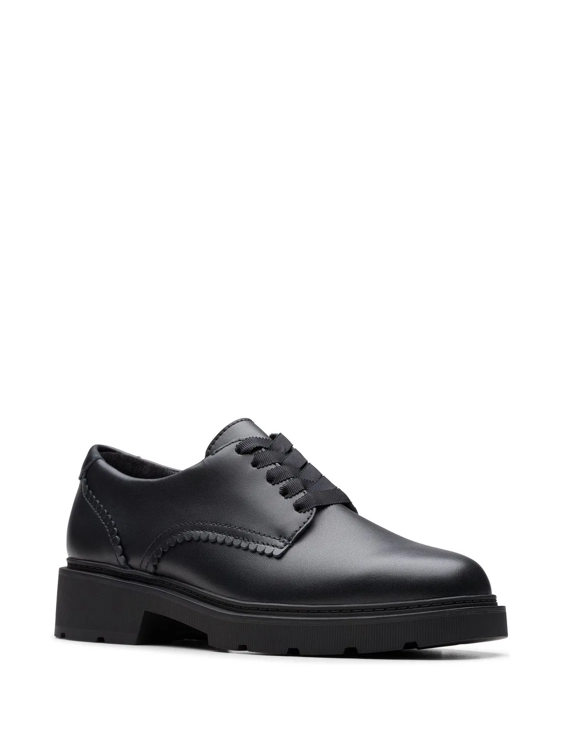 Туфли Clarks Eris Pure, черная кожа, для девочек — фото 3
