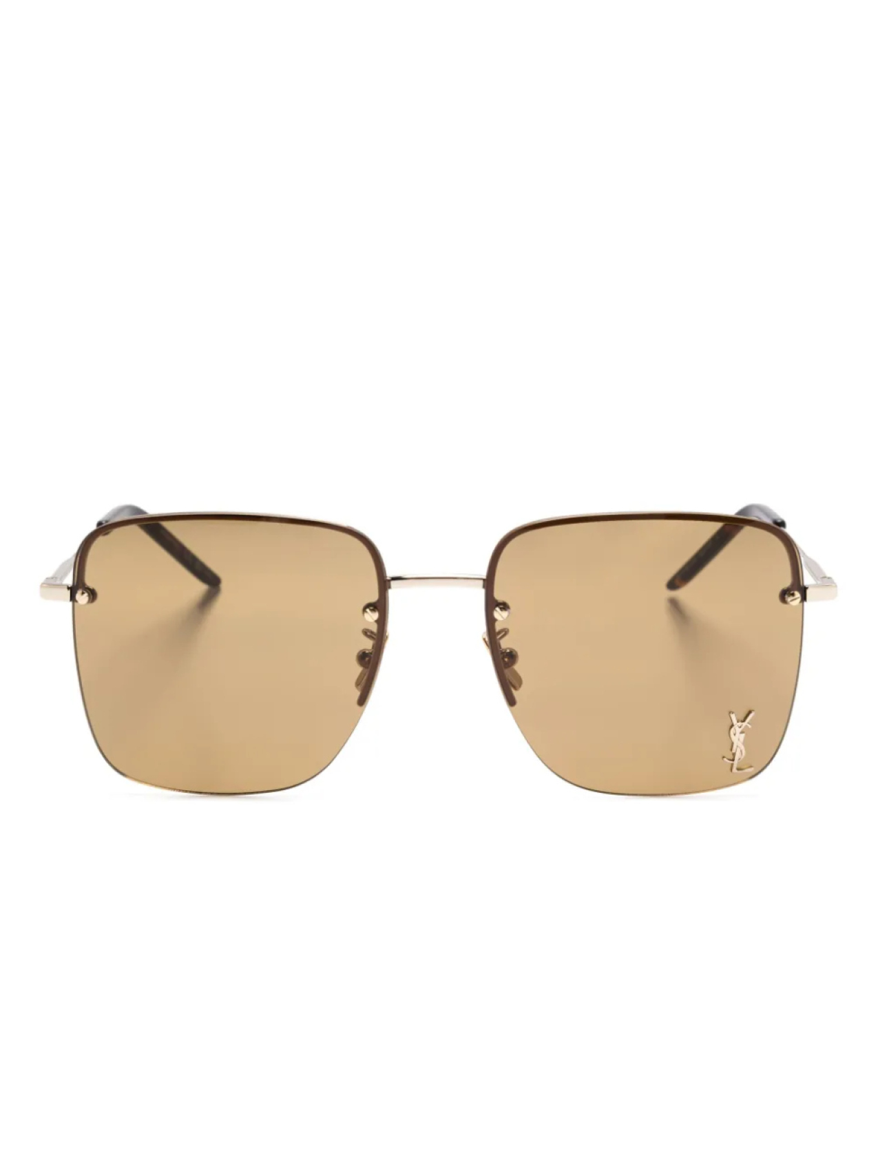 

Солнцезащитные очки в квадратной оправе Saint Laurent Eyewear, золотой
