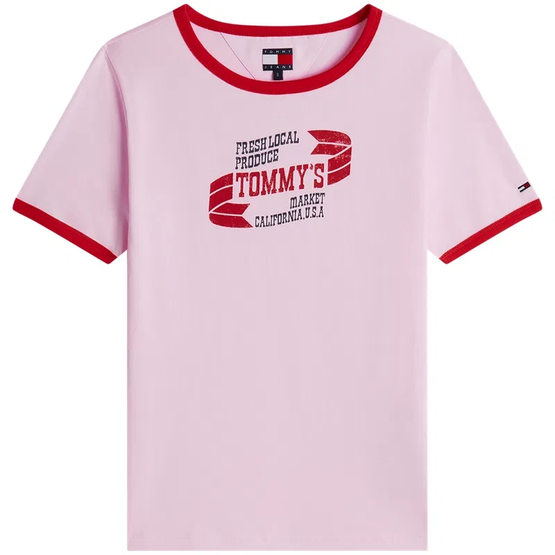 Женская футболка с круглым вырезом TN9 Tommy Hilfiger, Pink TN9