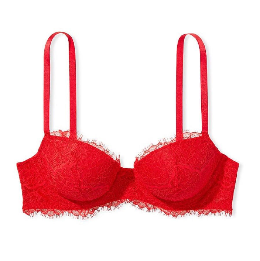 

Бюстгальтер Victoria's Secret Dream Angels Lightly Lined Lace Demi, красный