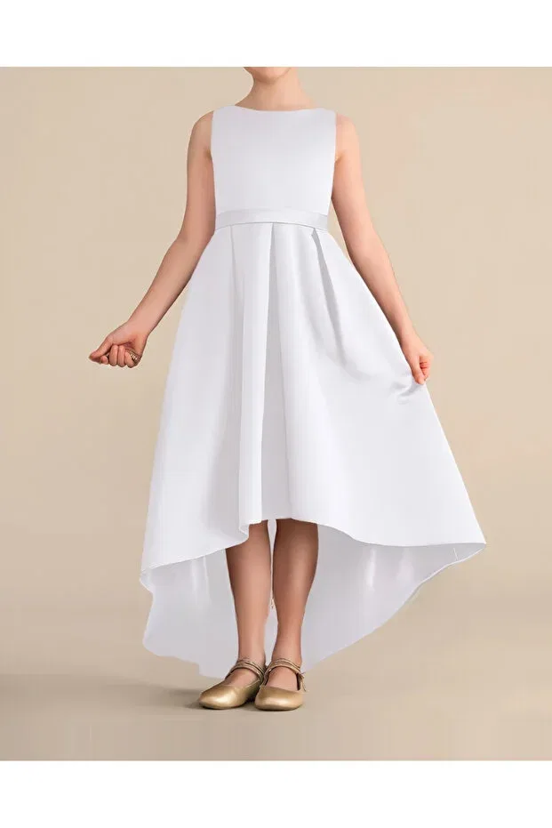 Детское платье для девочек асимметричное Hsnlife, White