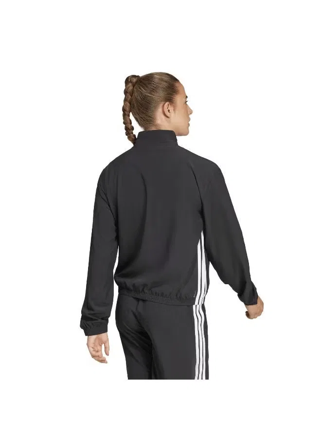 Куртка разминочная с длинным рукавом Workout Essentials 3-Stripes Adidas, черный — фото 3