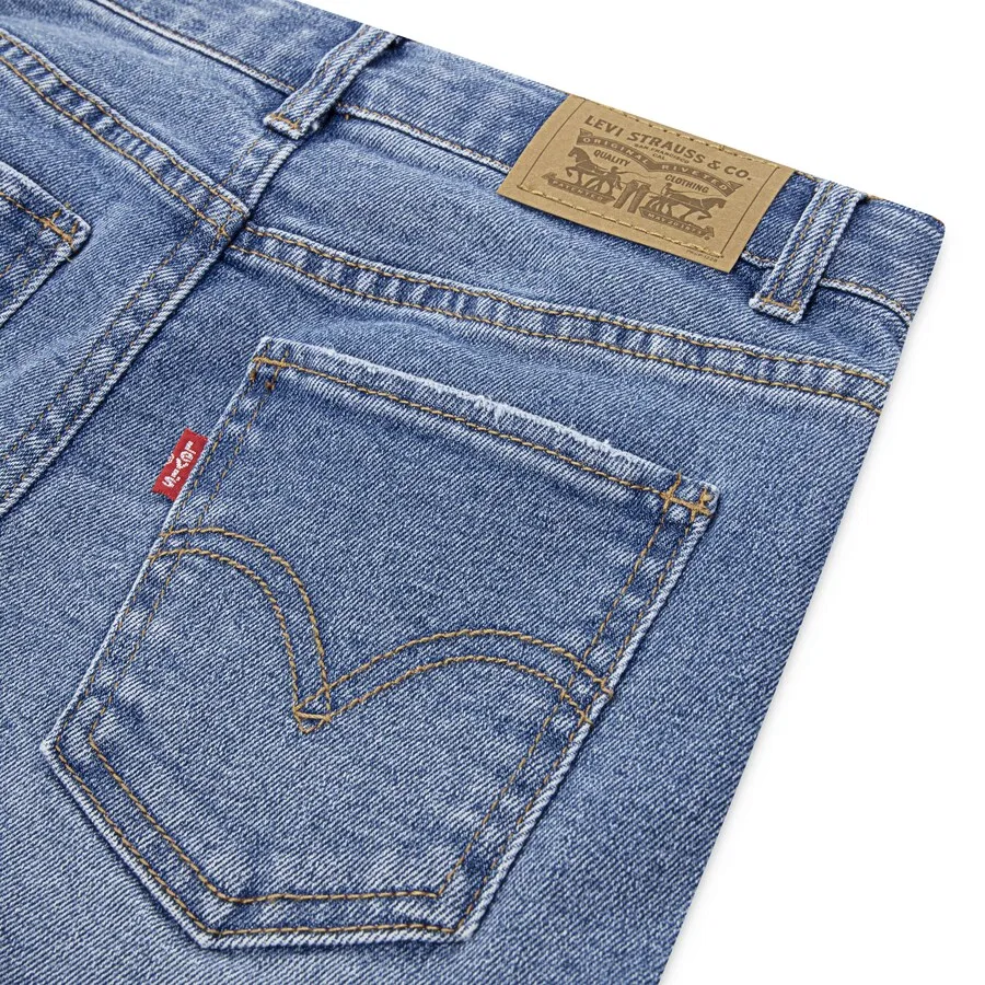Детские шорты обычного цвета, синие Levi'S Kids — фото 4
