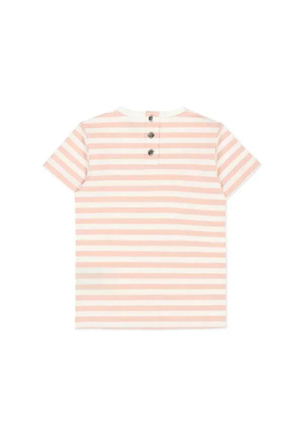 Футболка с полоской T-shirt Tru Trussardi Junior, розовый — фото 2