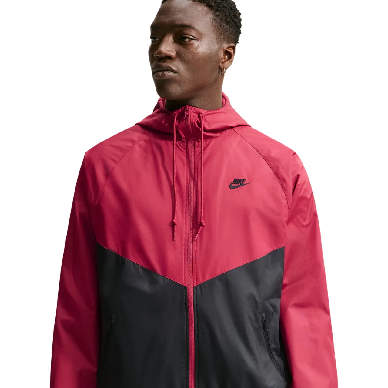 Мужская куртка Nike NSW Windrunner с капюшоном, Tough Red/Black/Black