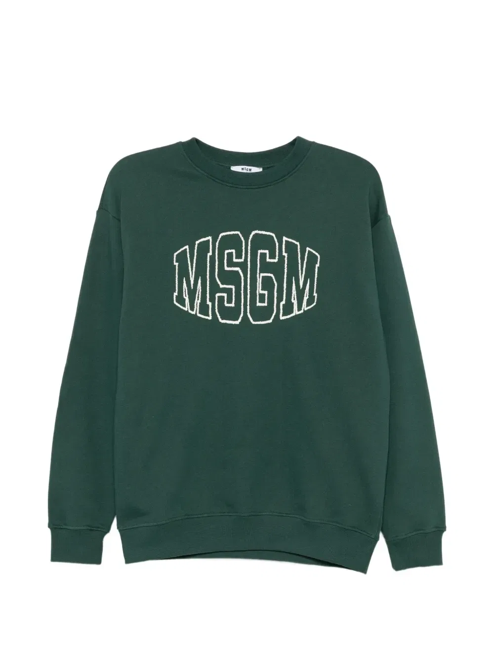 Свитер с вышитым логотипом MSGM Kids, зеленый
