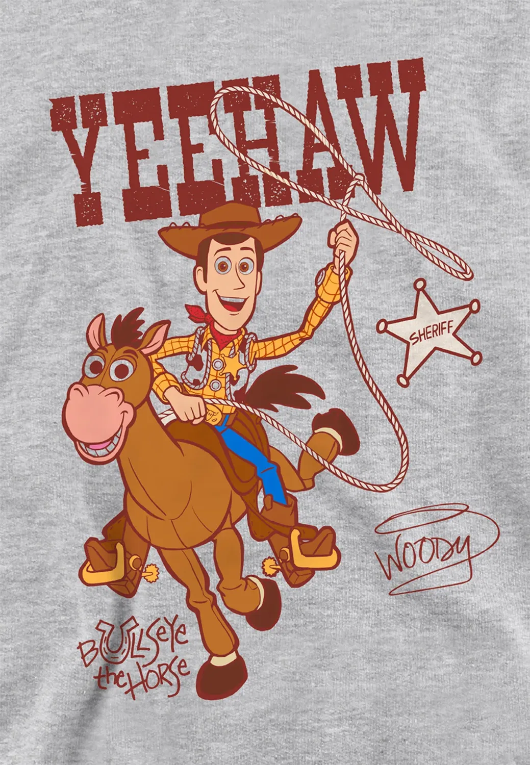 Детский худи Woody and Bullseye Yeehaw Disney, Grey — фото 2