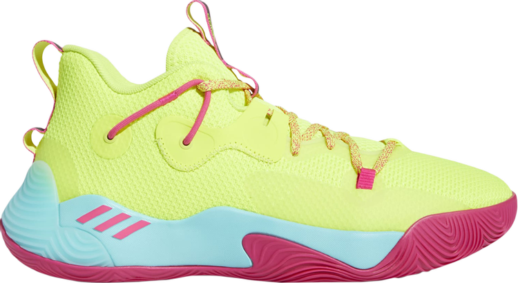 Кроссовки Adidas Harden Stepback 3 'Solar Yellow Shock Pink', желтый - фото