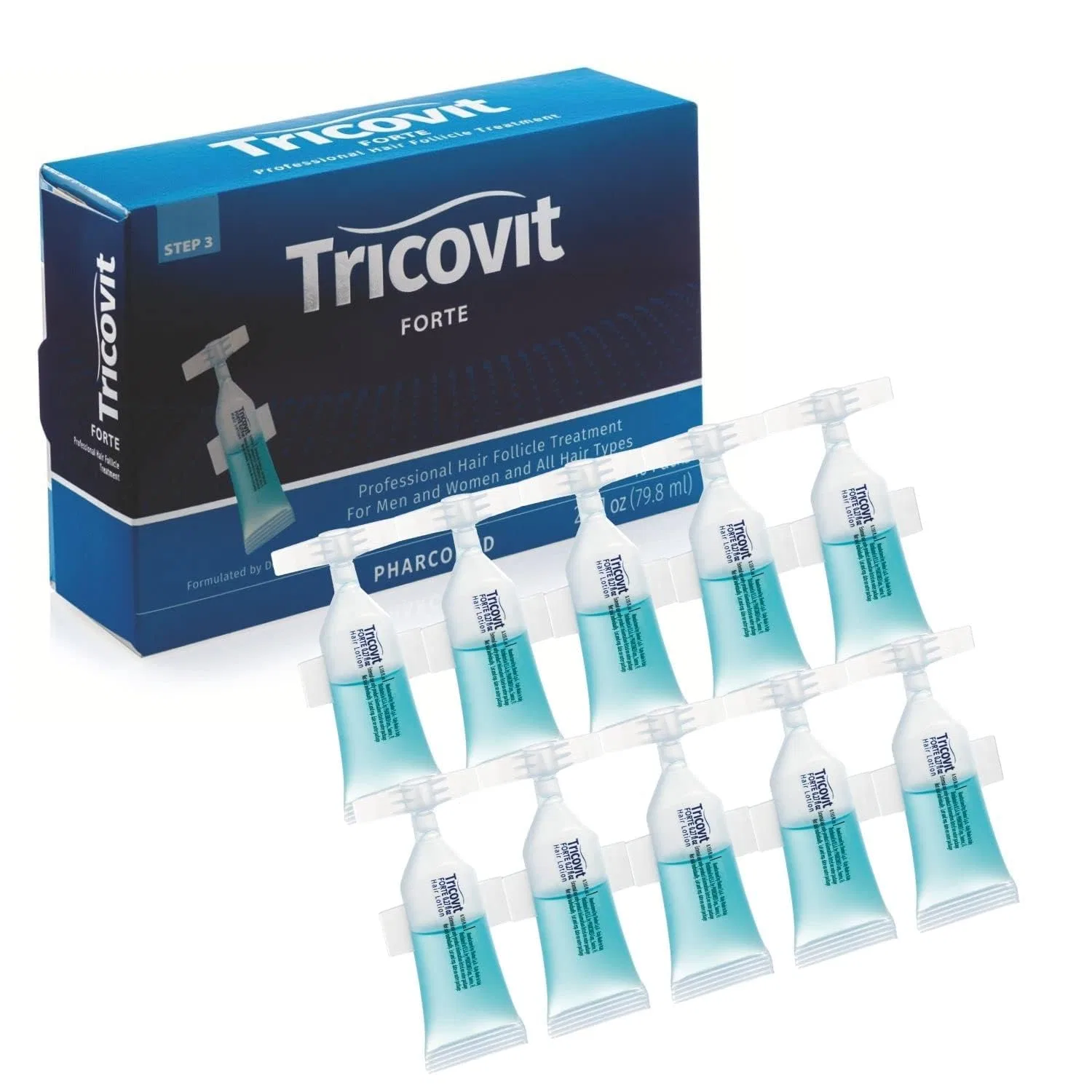 Лосьон для роста волос Tricovit Forte 10 ампул по 8 мл