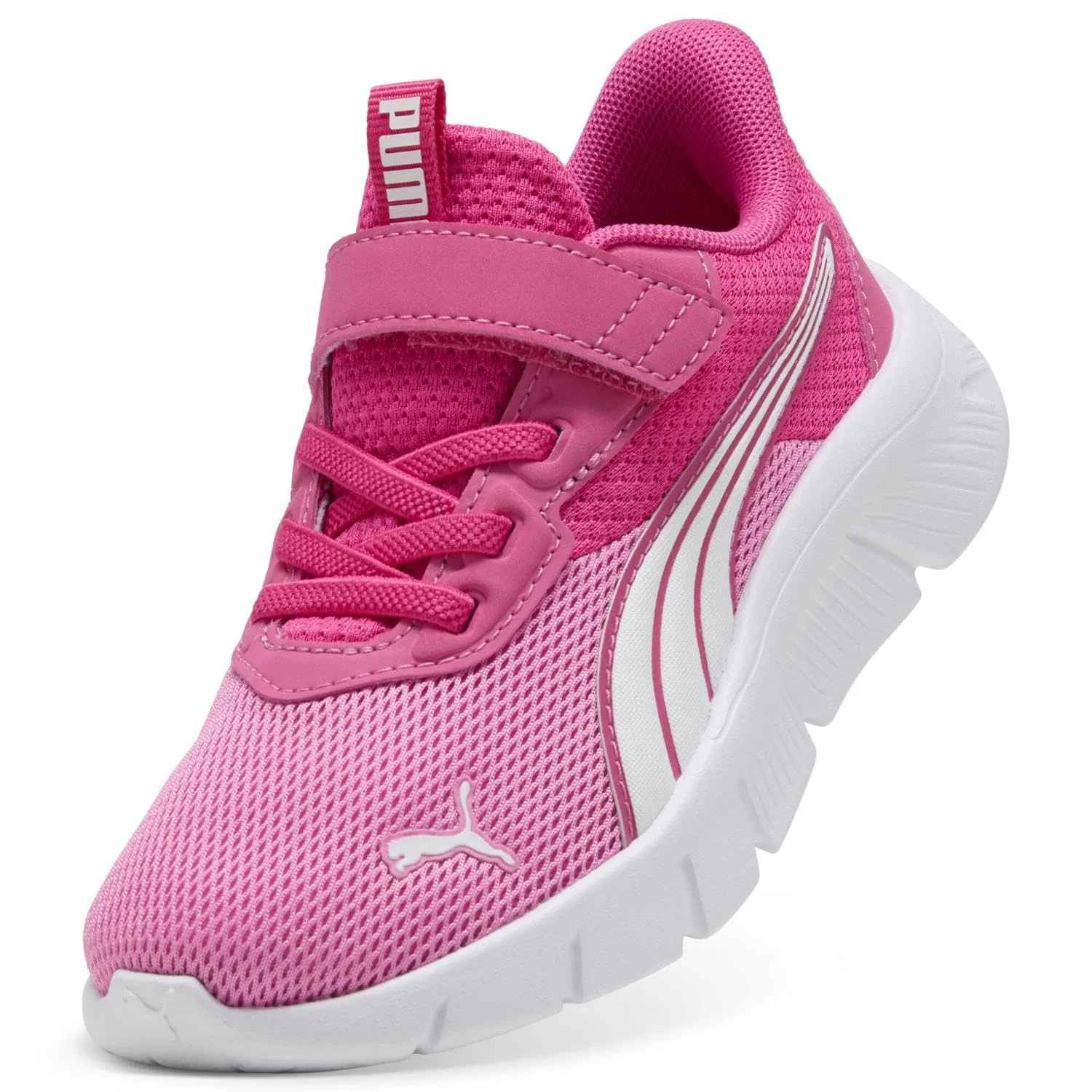 Детские кроссовки для мальчиков с дышащим верхом Flexfocus Modern Ac+ Ps PUMA, Glowing Pink Posie Pink PUMA White — фото 4