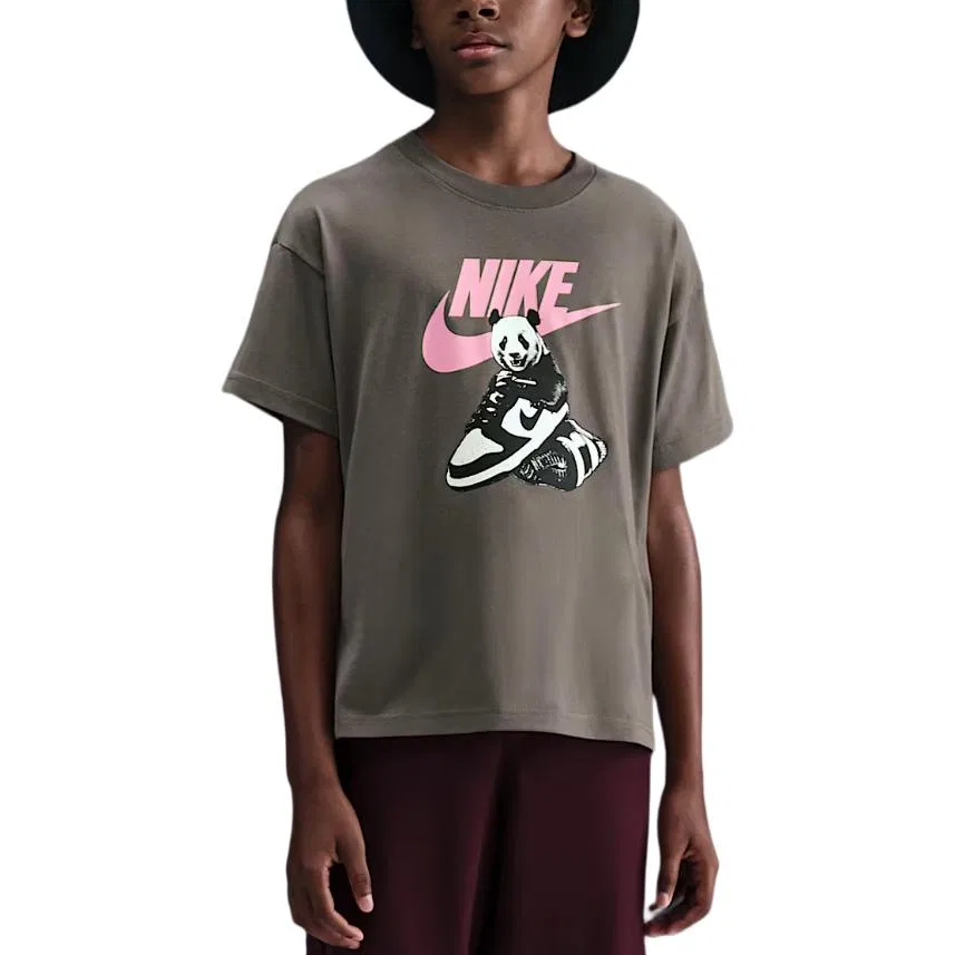 Детская футболка хлопковая Nike, Цвет Cave Stone