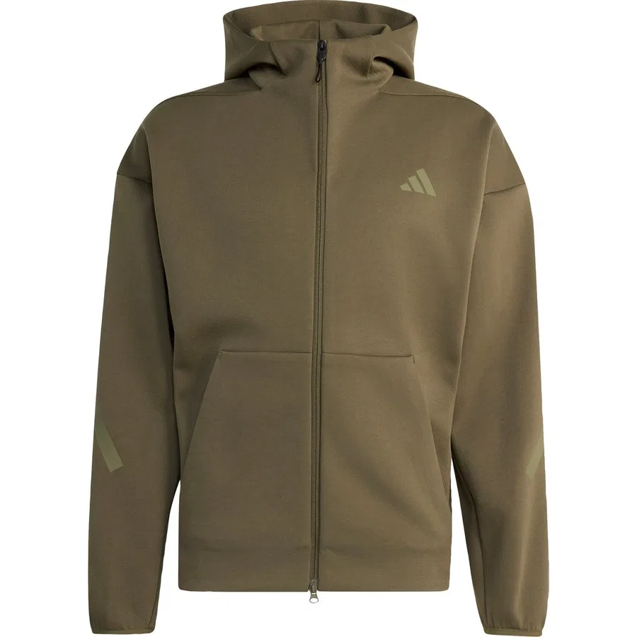 Мужской свитшот с капюшоном и молнией Z.N.E. Full Zip adidas, Серый — фото 3