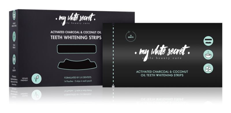 

Полоски для отбеливания зубов My White Secret Charcoal and Coconut Oil