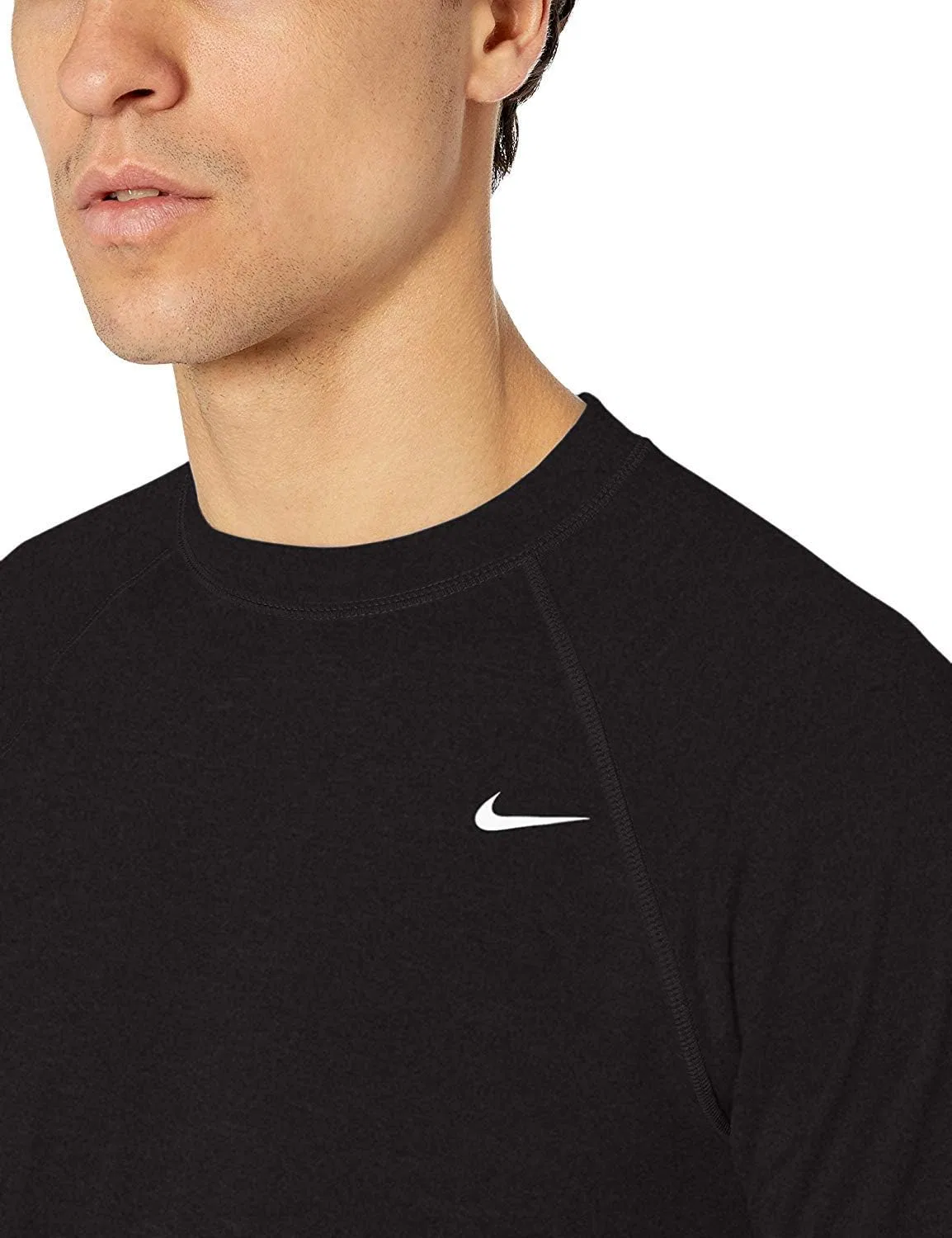 Женская рашгард футболка с защитой UPF 40+ Nike, Black — фото 3