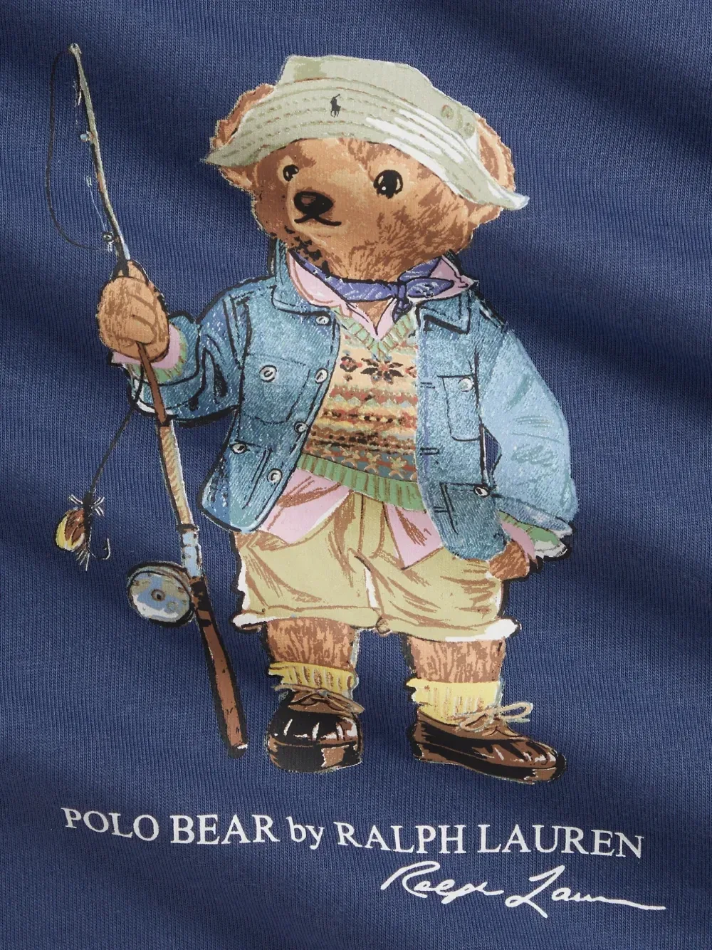 Комплект Polo Bear из футболки и шортов Polo Ralph Lauren Kids, синий — фото 3