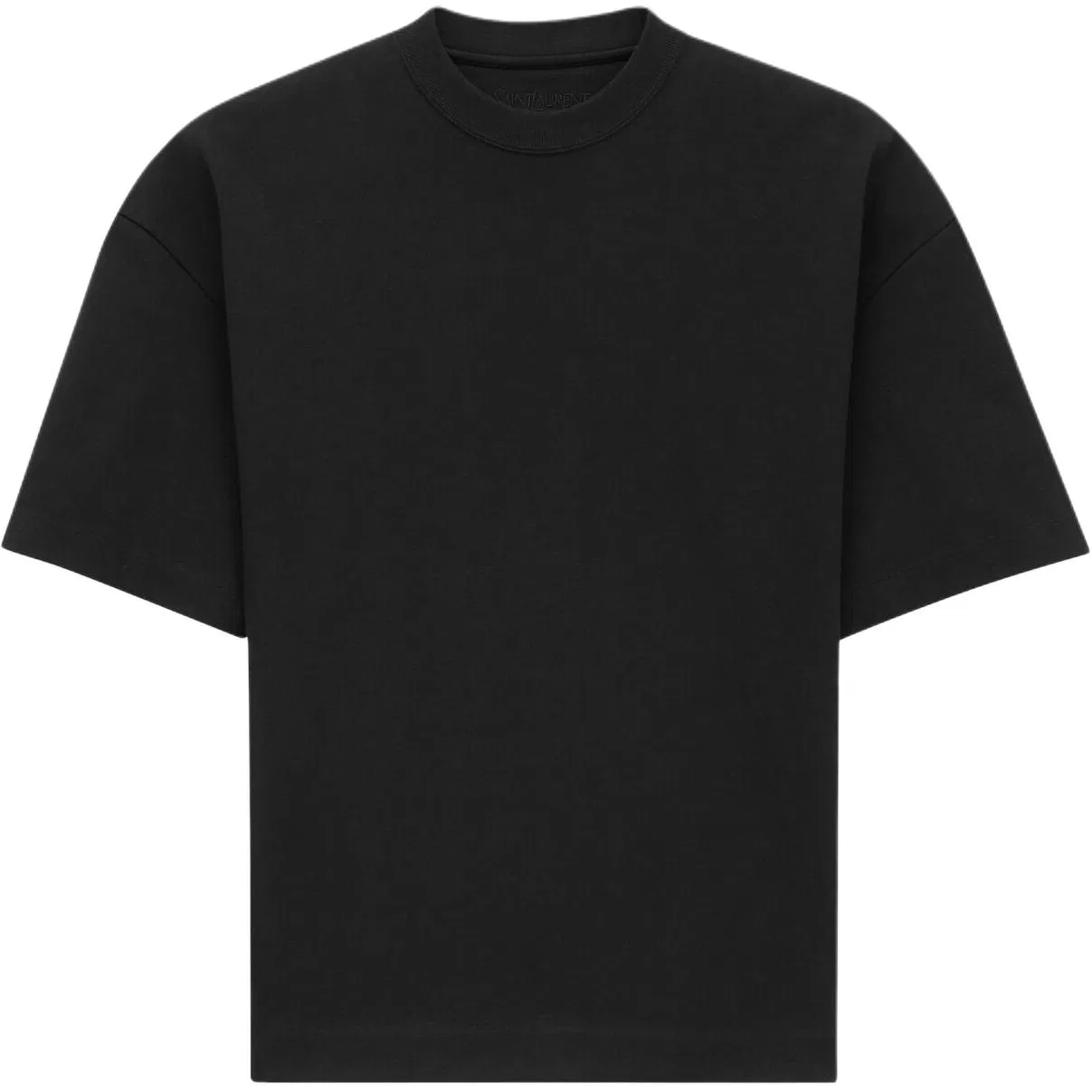 Футболка свободного кроя с опущенным плечом SAINT LAURENT, Black