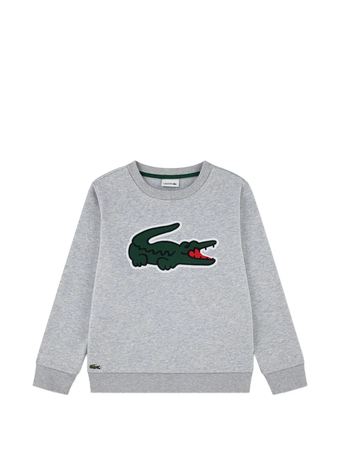 Свитшот с логотипом серого цвета Lacoste, серый