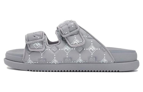 Тапочки lucia fashion slides 'grey white' Fila, серый — фото 2