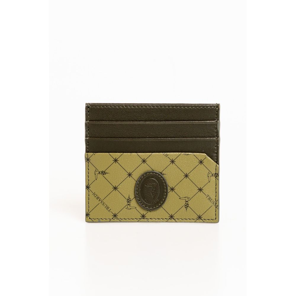 

Зеленый кожаный мужской кошелек Trussardi