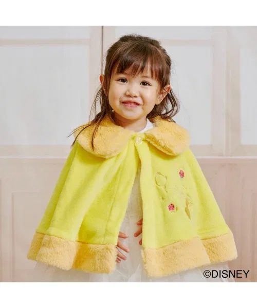 Детское пончо из флиса с вышивкой Disney, S, Yellow