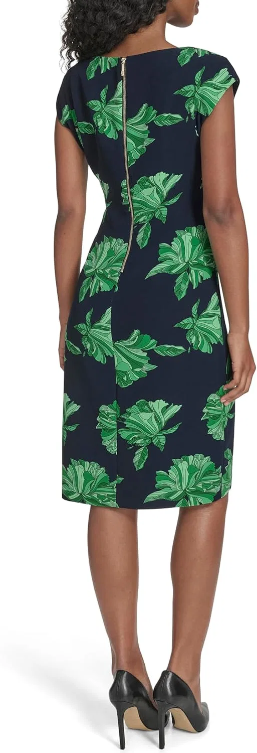 Женское платье-футляр с принтом Tommy Hilfiger, Sky Captain/Abundant Green — фото 3