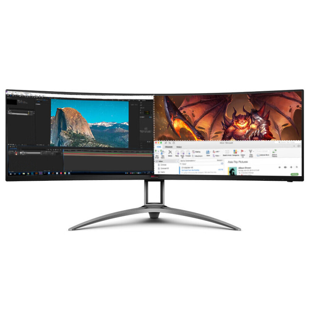 

Игровой монитор AOC AG493UCX2, 48.8", 5120x1440, 165 Гц, VA, чёрный