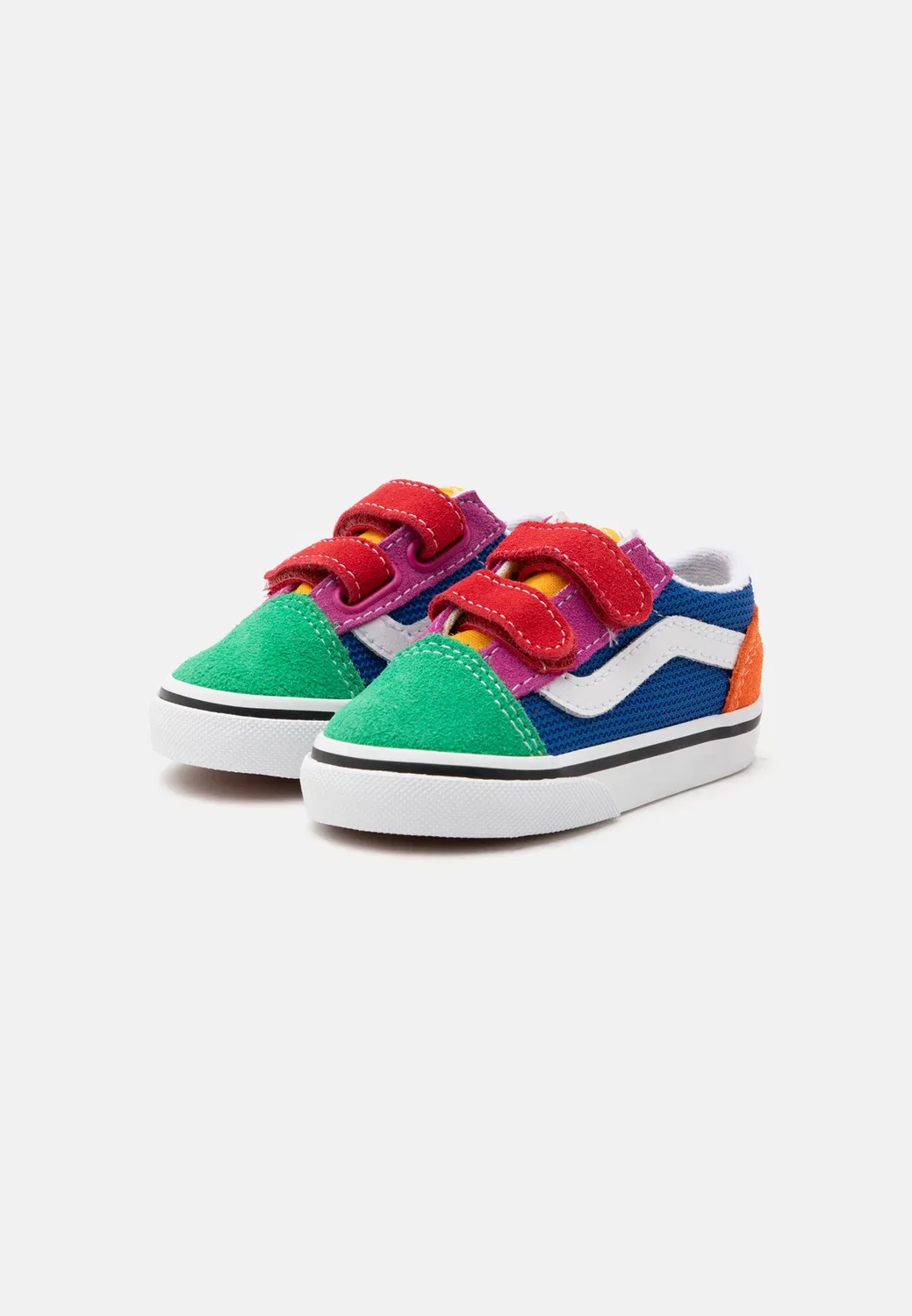 Олдскульные унисекс скейтбордистские кроссовки Vans, Blue/Multi-Coloured — фото 2
