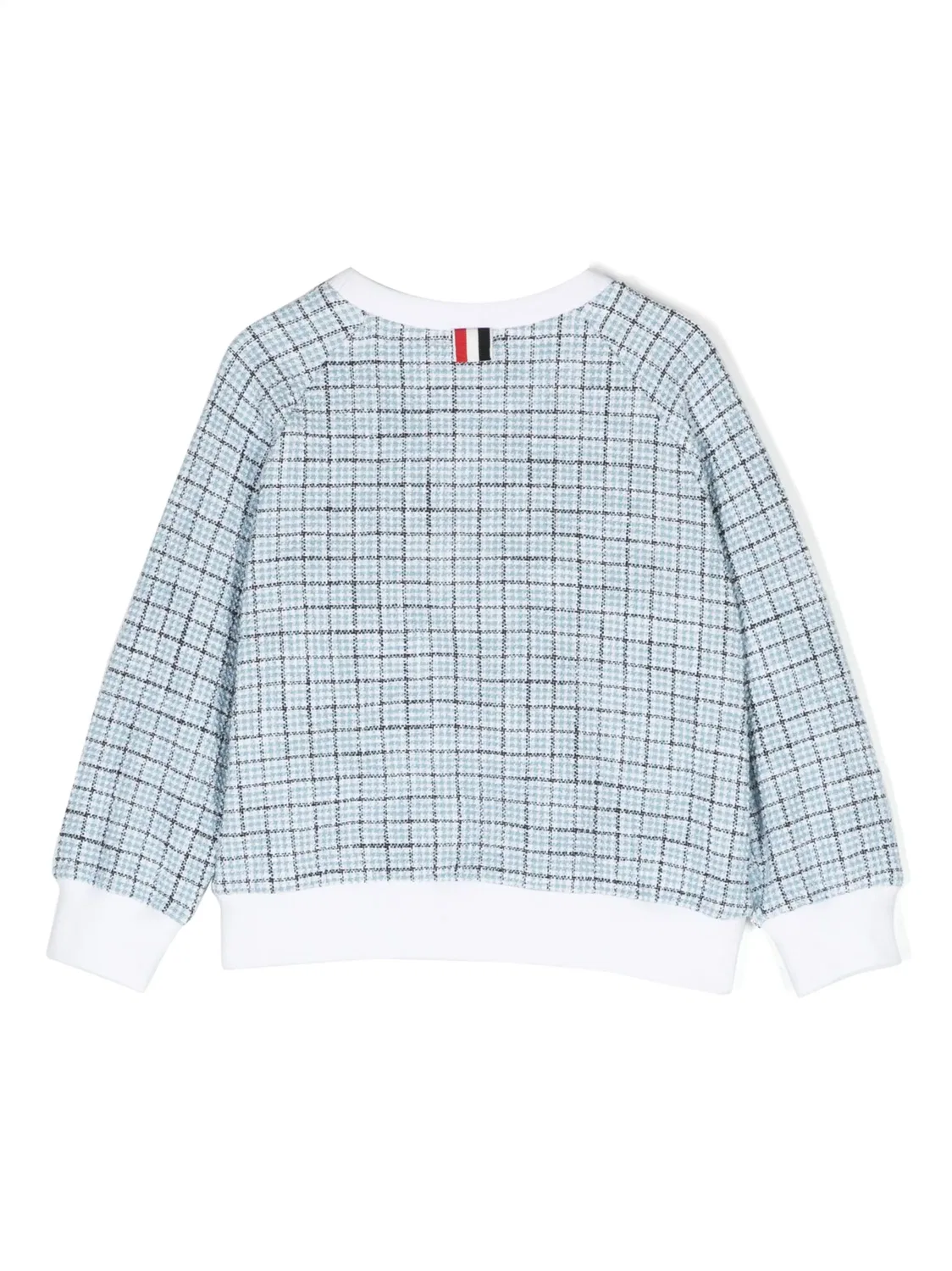 Твидовый свитшот в клетку Thom Browne, синий — фото 3