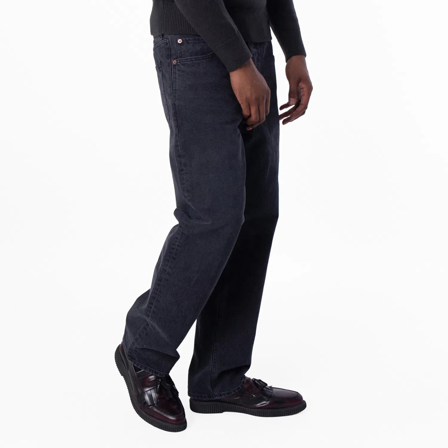 Джинсы свободного кроя Black Denim Loose-Fit Jeans Saint Laurent, Used Paris Black — фото 3