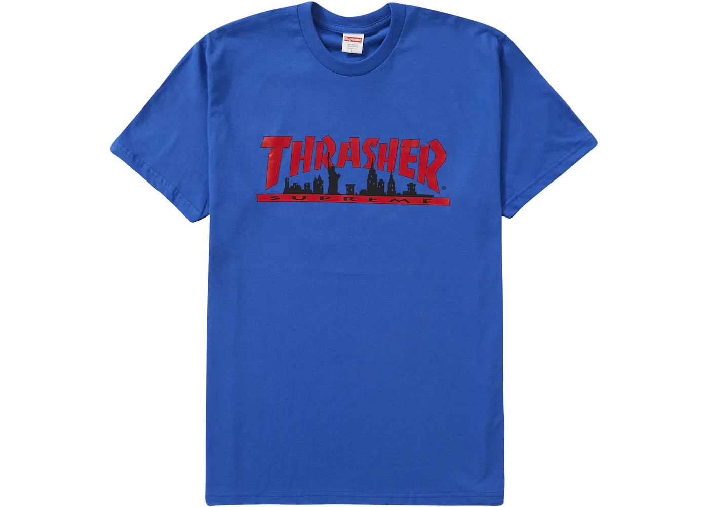 Мужская футболка с принтом Supreme Thrasher Skyline Tee, Royal