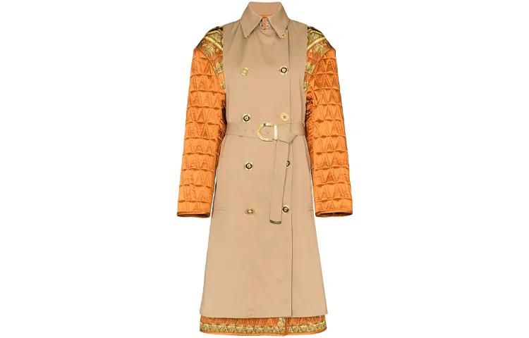 Женский тренчкот с лацканами Brown VERSACE, Brown