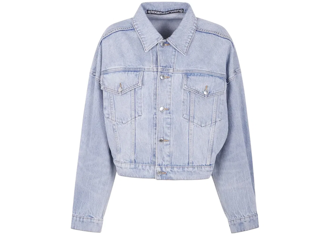 Женская куртка-тракер с потертым эффектом Alexander Wang, Vintage Bleach Blue