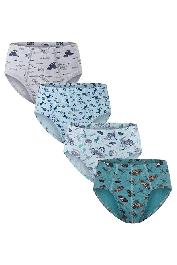 Детский комплект маек-борцовок и боксеров для мальчиков с принтом Boxer Shorts Tatlıcottonkids, Athletic Team — фото 3