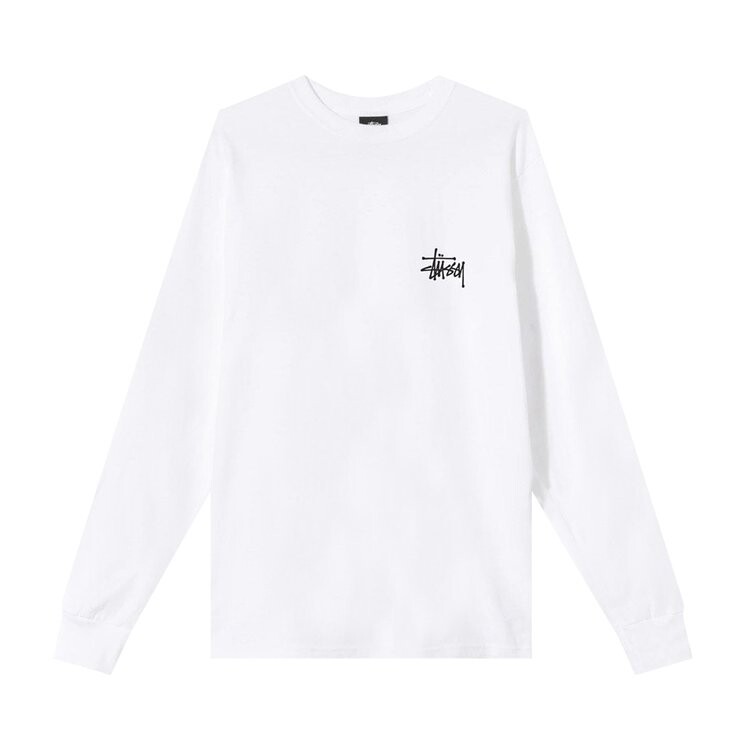 

Лонгслив Stussy Basic Long-Sleeve Tee 'White', белый