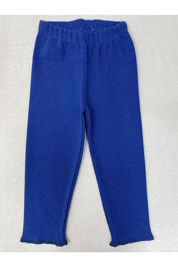 Детские леггинсы для девочек хлопковые Berat Moda, Saks Blue — фото 3